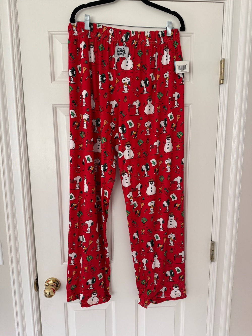 NWT Brief Insanity Adult XL Red Snoopy Holiday Pajama Pants